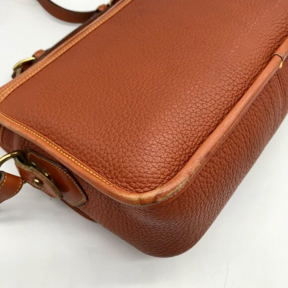 Dooney & Bourke Peanut Brown Pebbled Grain Leather Carrier Crossbody - Picture 9 of 11